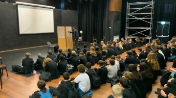 QE Students Learn to Create Worlds with Spoken Word Artist Steven Camden