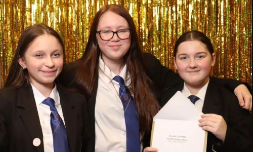 St Luke's Mental Health Ambassadors at the Ted Wragg Awards 