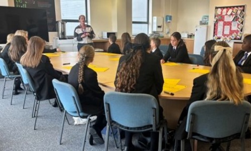 St Luke's students at their session with Paula from HeadsUP