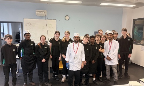 Cranbrook studetns with chef