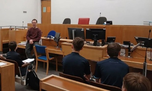 Students at the court