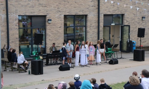 group of students performing at the concert