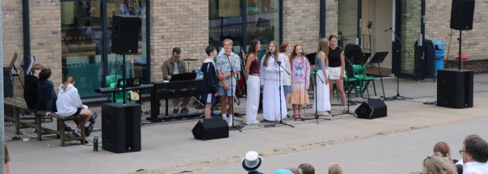 group of students performing at the concert